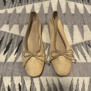 NWT SCHUTZ ARISSA STRAW FLAT